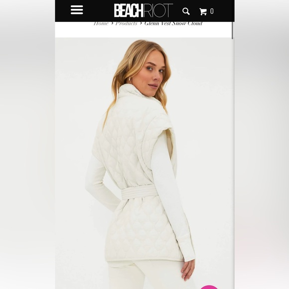 COPY - Beach Riot Glenn Vest $158 online now Revolve XS - Picture 4 of 5